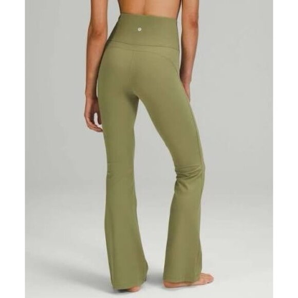 Lululemon Groove Super High Rise Flared Pant Leggings Nulu Bronze Green Size 4 - Picture 12 of 12